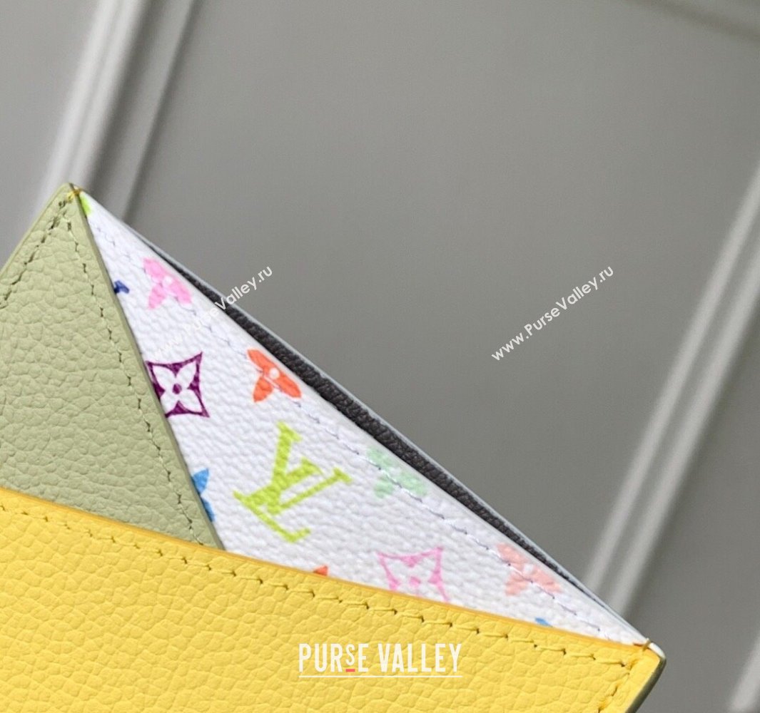 Louis Vuitton LV x TM Criss-Cross Card Holder Wallet M14139 Yellow/Green 2025 (KI-250524045)
