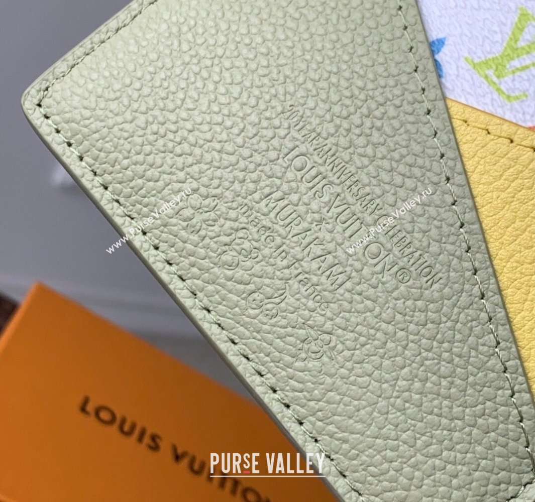 Louis Vuitton LV x TM Criss-Cross Card Holder Wallet M14139 Yellow/Green 2025 (KI-250524045)