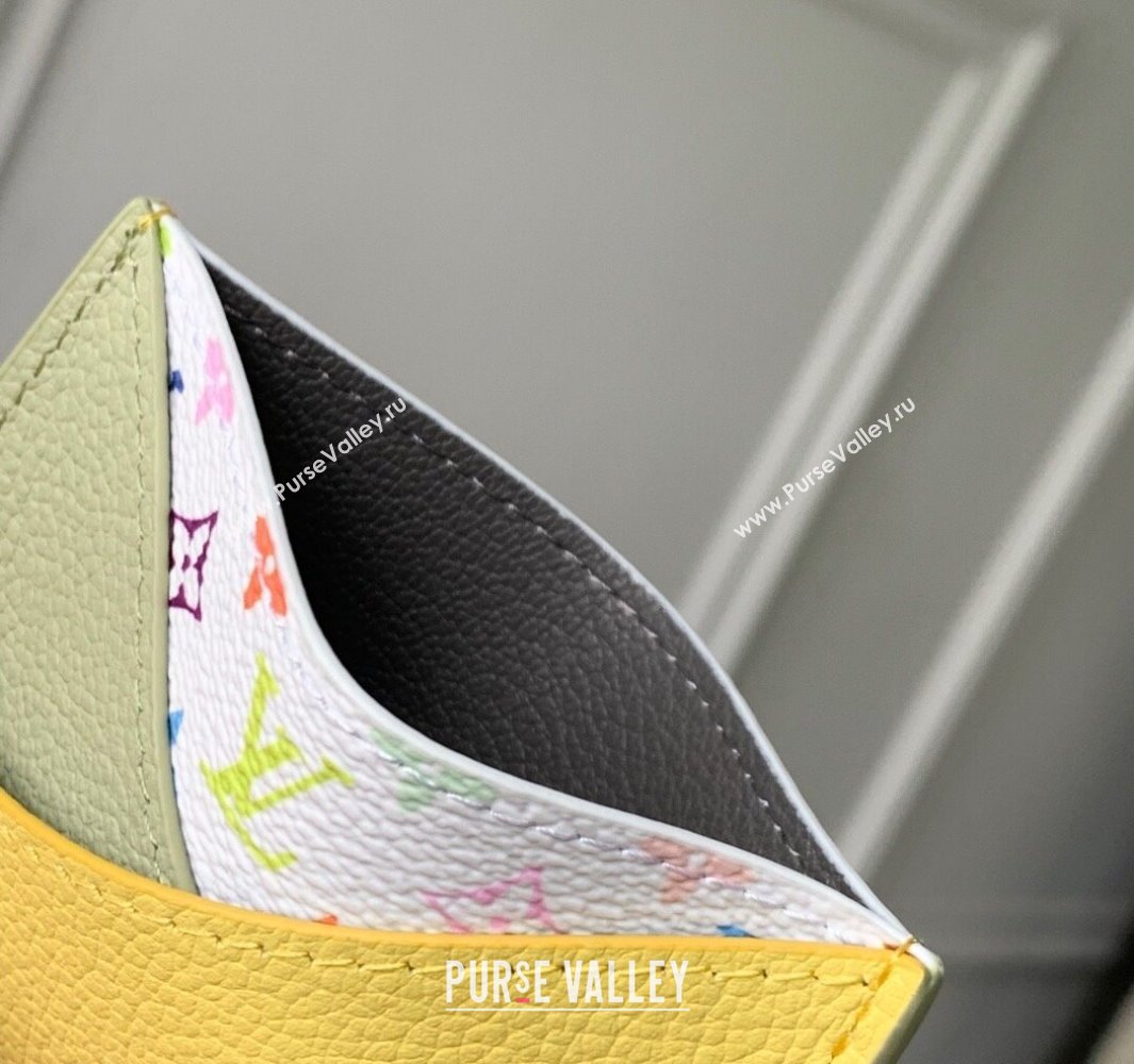 Louis Vuitton LV x TM Criss-Cross Card Holder Wallet M14139 Yellow/Green 2025 (KI-250524045)