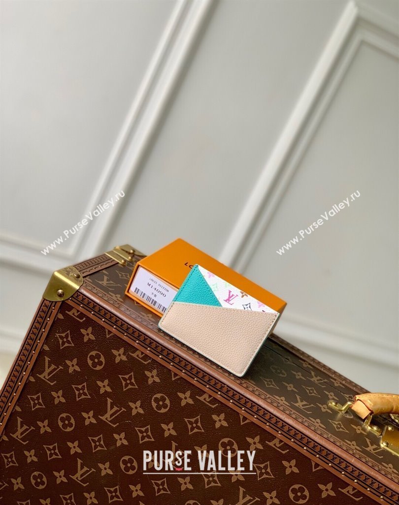 Louis Vuitton LV x TM Criss-Cross Card Holder Wallet M14090 Green/Grey 2025 (KI-250524046)
