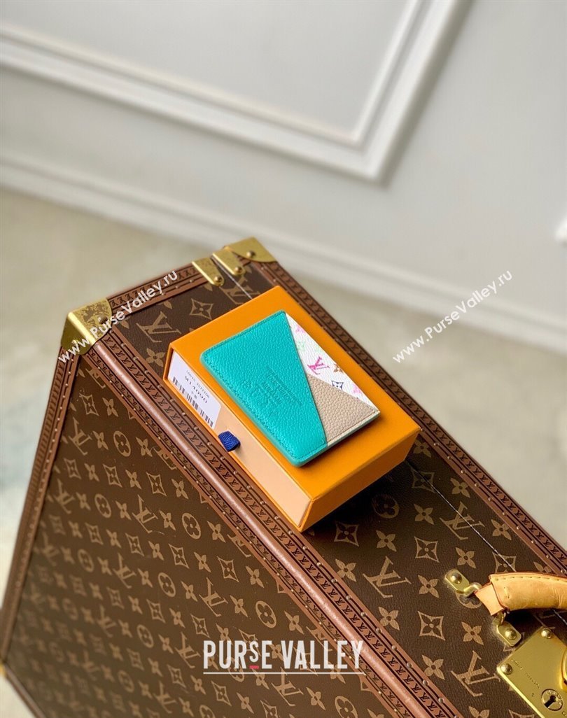 Louis Vuitton LV x TM Criss-Cross Card Holder Wallet M14090 Green/Grey 2025 (KI-250524046)