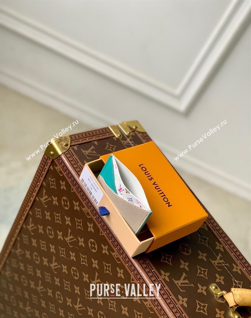Louis Vuitton LV x TM Criss-Cross Card Holder Wallet M14090 Green/Grey 2025 (KI-250524046)
