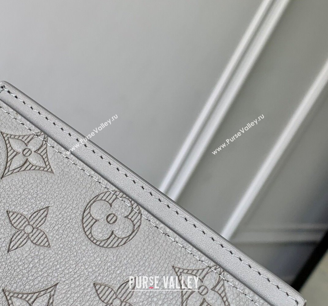 Louis Vuitton Passport Cover in Sand Grey Monogram Shadow Leather M14798 2025 (KI-250523068)