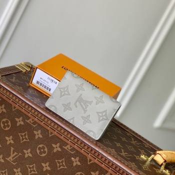 Louis Vuitton Pocket Organizer Wallet in Sand Grey Monogram Shadow Leather M14915 2025 (KI-250523074)