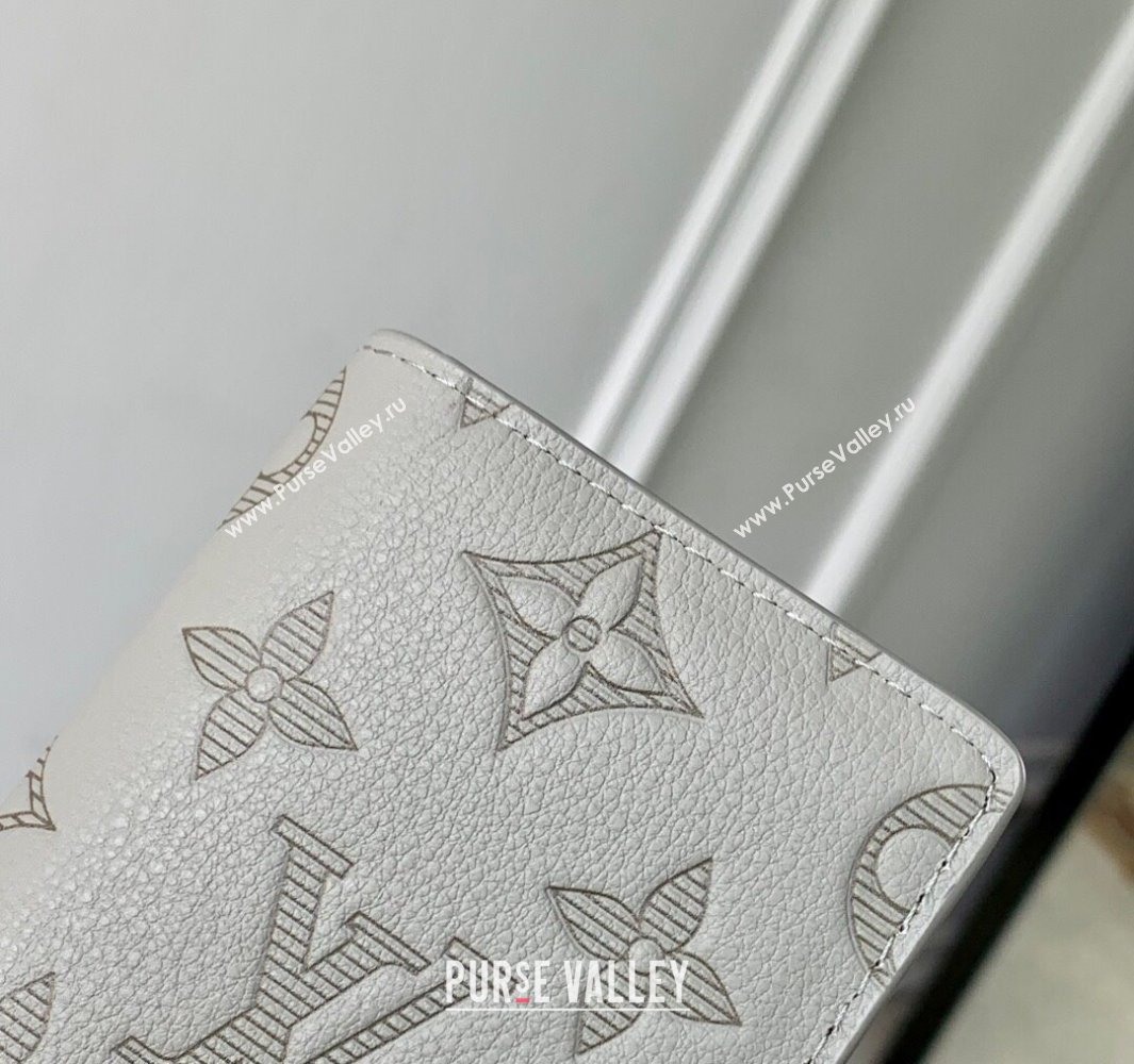 Louis Vuitton Pocket Organizer Wallet in Sand Grey Monogram Shadow Leather M14915 2025 (KI-250523074)