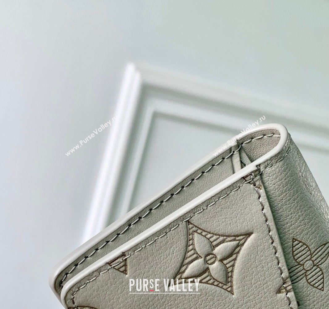 Louis Vuitton Pocket Organizer Wallet in Sand Grey Monogram Shadow Leather M14915 2025 (KI-250523074)