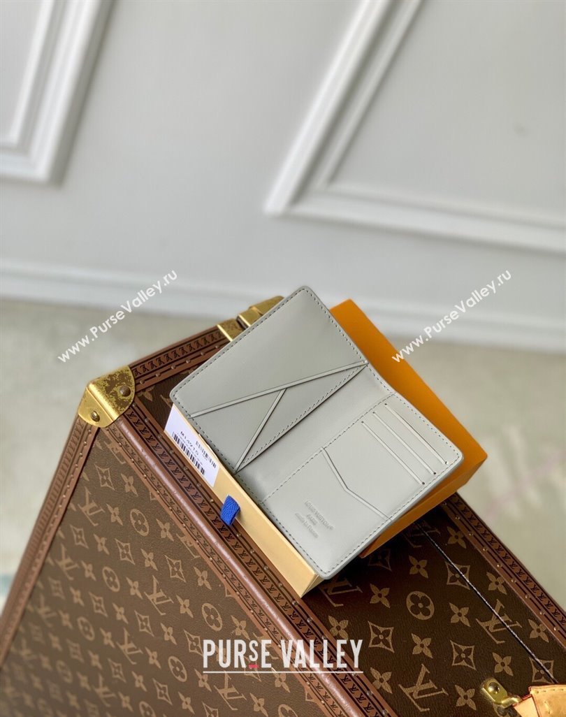 Louis Vuitton Pocket Organizer Wallet in Sand Grey Monogram Shadow Leather M14915 2025 (KI-250523074)