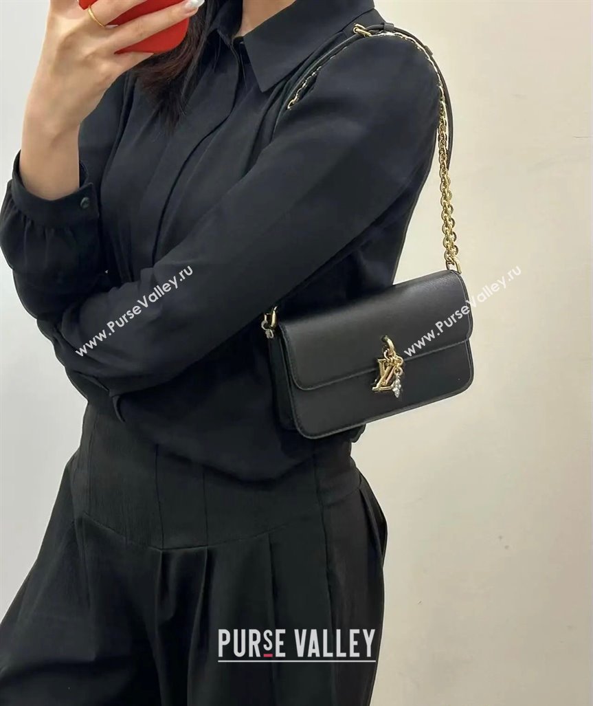 Louis Vuitton Wallet On Chain LV Bloom Mini Bag in Calf Leather M14564 Black 2025 (KI-250523096)