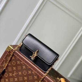 Louis Vuitton Wallet On Chain LV Bloom Mini Bag in Calf Leather M14564 Black 2025 (KI-250523096)