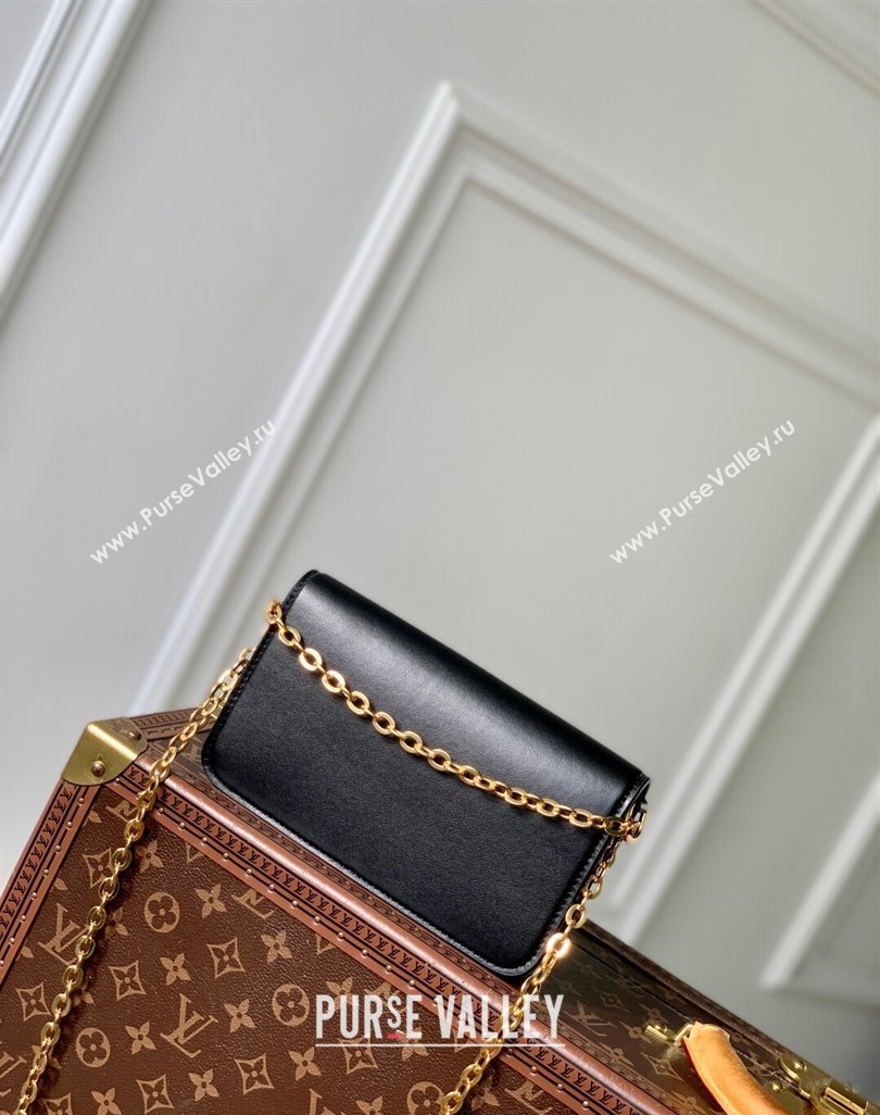 Louis Vuitton Wallet On Chain LV Bloom Mini Bag in Calf Leather M14564 Black 2025 (KI-250523096)