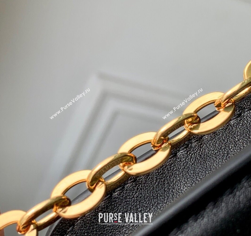 Louis Vuitton Wallet On Chain LV Bloom Mini Bag in Calf Leather M14564 Black 2025 (KI-250523096)