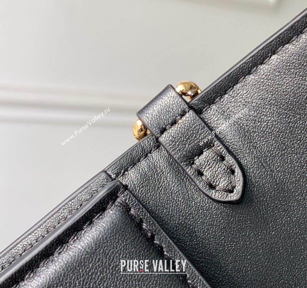 Louis Vuitton Wallet On Chain LV Bloom Mini Bag in Calf Leather M14564 Black 2025 (KI-250523096)