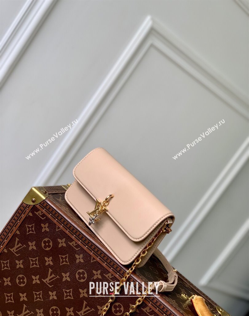 Louis Vuitton Wallet On Chain LV Bloom Mini Bag in Calf Leather M14581 Macchiato Cream Beige 2025 (KI-250523097)