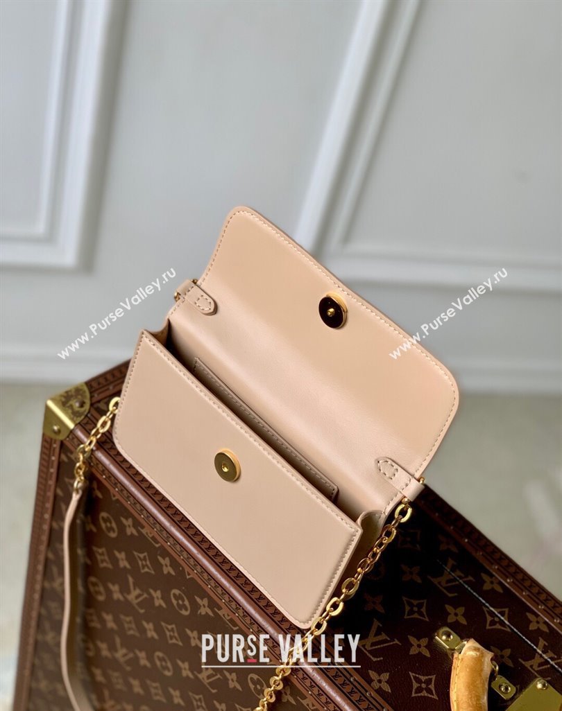 Louis Vuitton Wallet On Chain LV Bloom Mini Bag in Calf Leather M14581 Macchiato Cream Beige 2025 (KI-250523097)