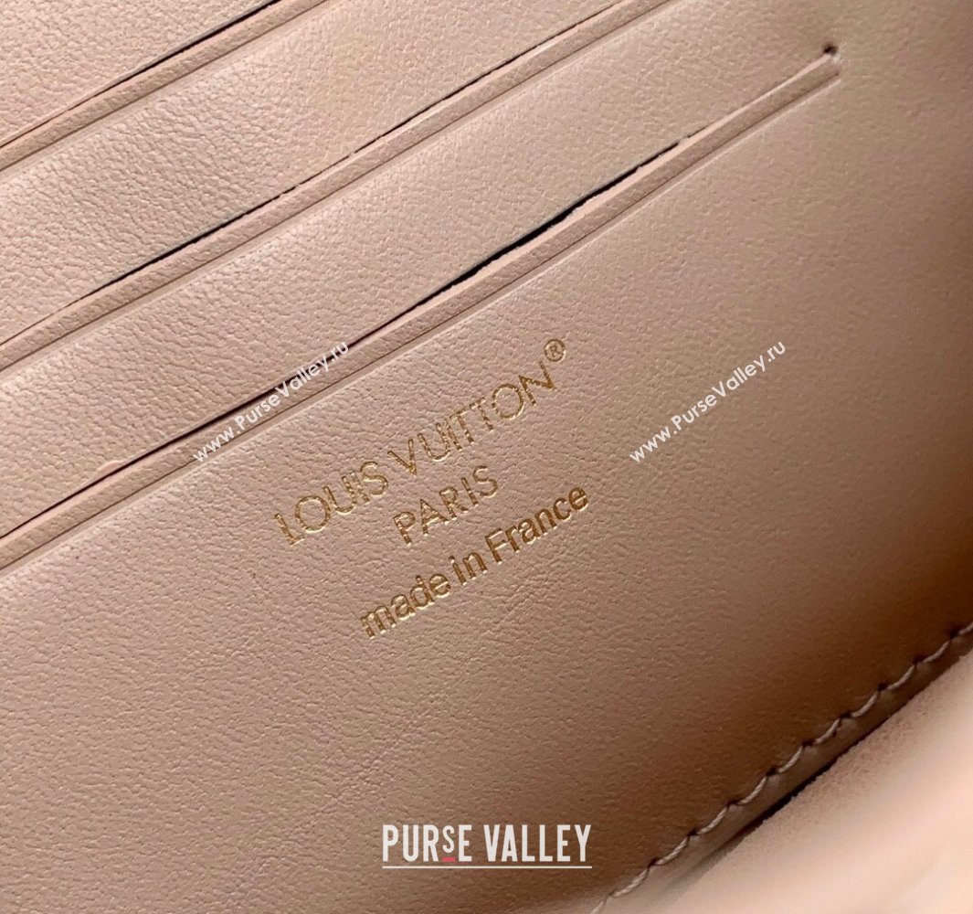 Louis Vuitton Wallet On Chain LV Bloom Mini Bag in Calf Leather M14581 Macchiato Cream Beige 2025 (KI-250523097)