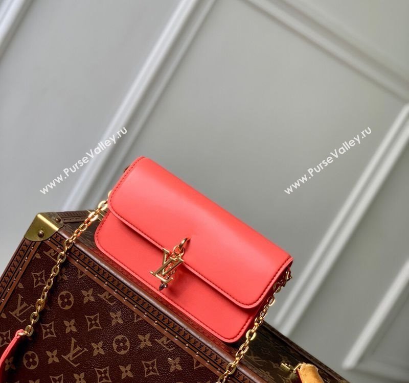 Louis Vuitton Wallet On Chain LV Bloom Mini Bag in Calf Leather M14548 Sweet Coral Pink 2025 (KI-250523098)