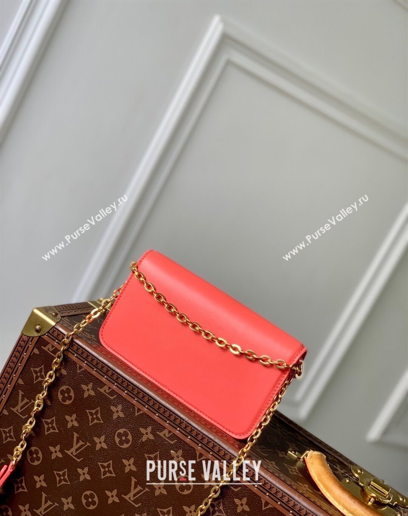 Louis Vuitton Wallet On Chain LV Bloom Mini Bag in Calf Leather M14548 Sweet Coral Pink 2025 (KI-250523098)
