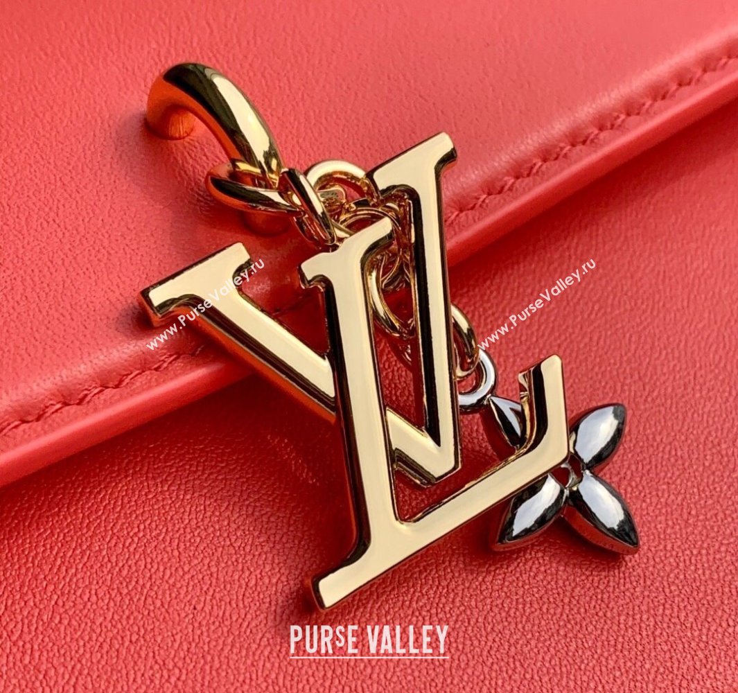 Louis Vuitton Wallet On Chain LV Bloom Mini Bag in Calf Leather M14548 Sweet Coral Pink 2025 (KI-250523098)