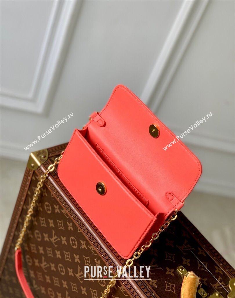 Louis Vuitton Wallet On Chain LV Bloom Mini Bag in Calf Leather M14548 Sweet Coral Pink 2025 (KI-250523098)