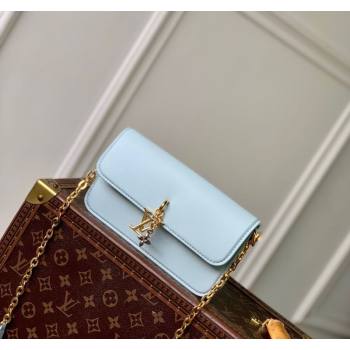 Louis Vuitton Wallet On Chain LV Bloom Mini Bag in Calf Leather M14547 Azure Blue 2025 (KI-250523095)
