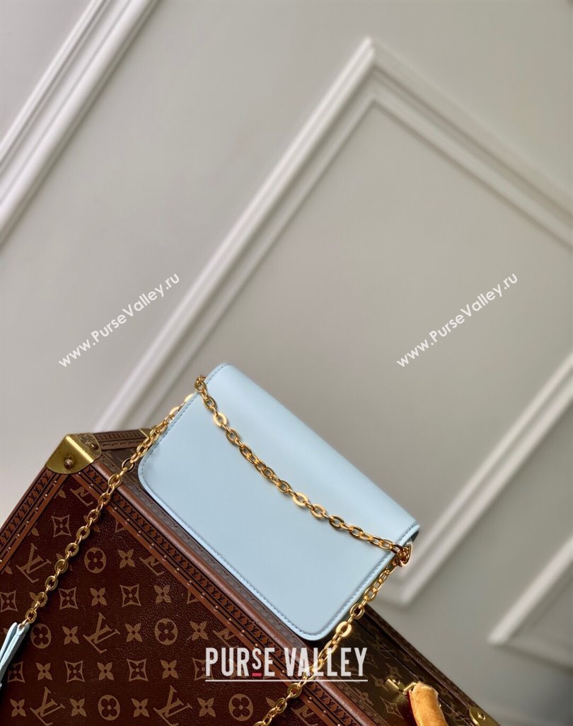 Louis Vuitton Wallet On Chain LV Bloom Mini Bag in Calf Leather M14547 Azure Blue 2025 (KI-250523095)