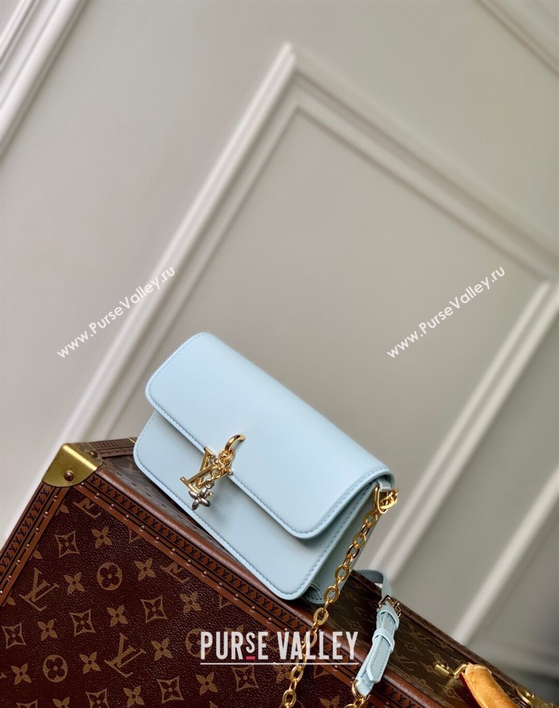 Louis Vuitton Wallet On Chain LV Bloom Mini Bag in Calf Leather M14547 Azure Blue 2025 (KI-250523095)