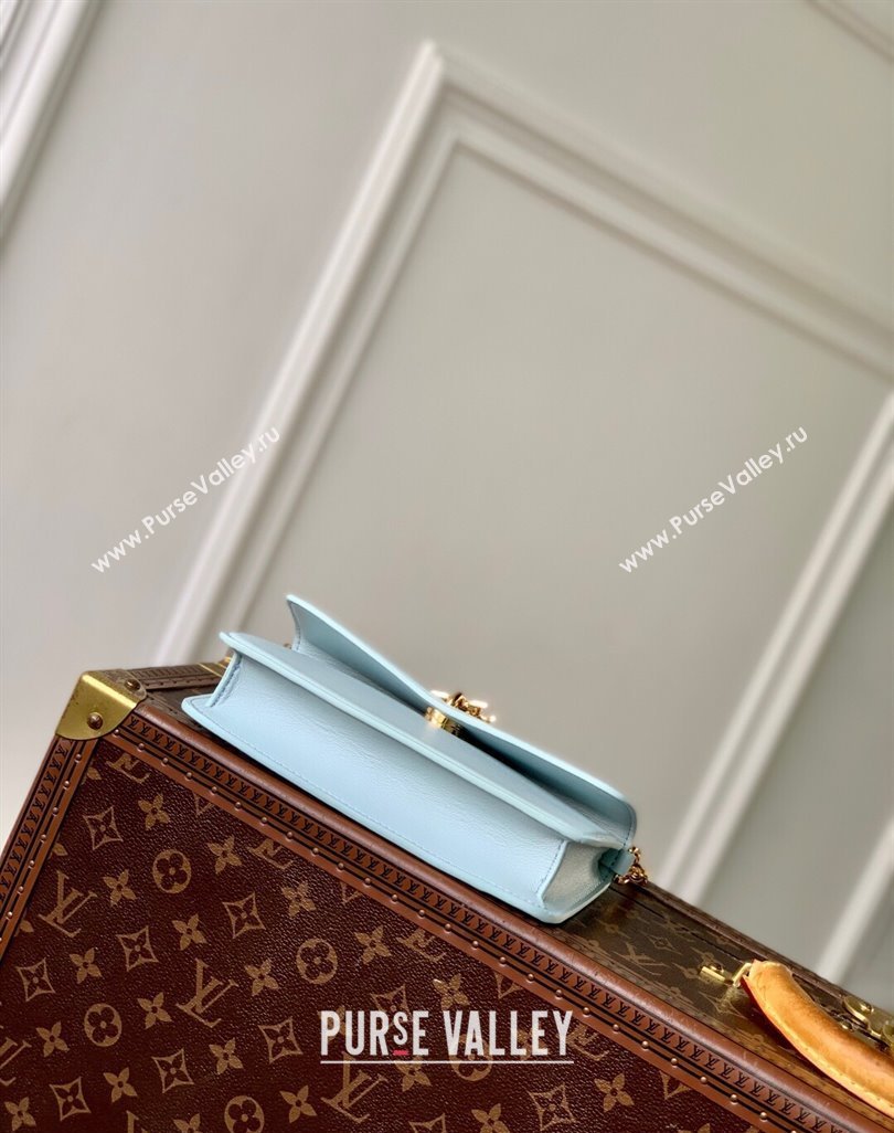Louis Vuitton Wallet On Chain LV Bloom Mini Bag in Calf Leather M14547 Azure Blue 2025 (KI-250523095)