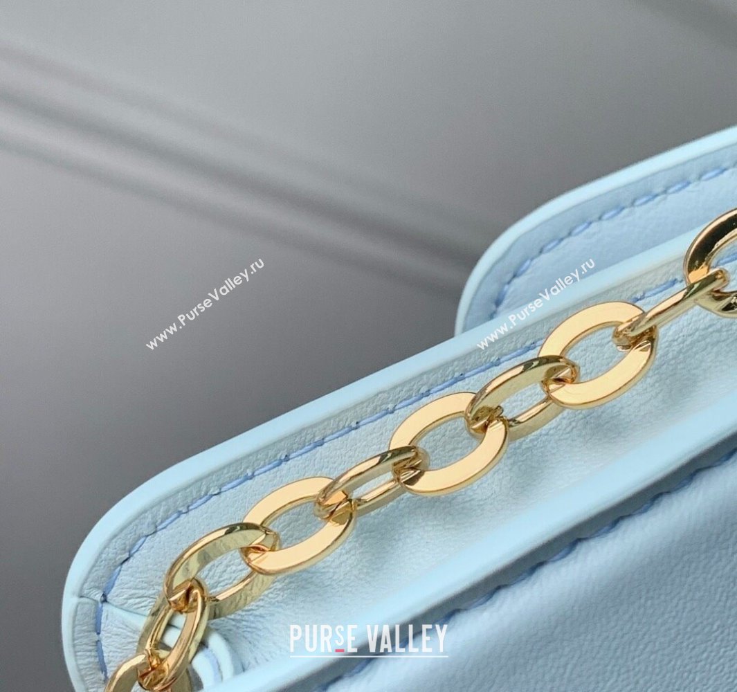 Louis Vuitton Wallet On Chain LV Bloom Mini Bag in Calf Leather M14547 Azure Blue 2025 (KI-250523095)