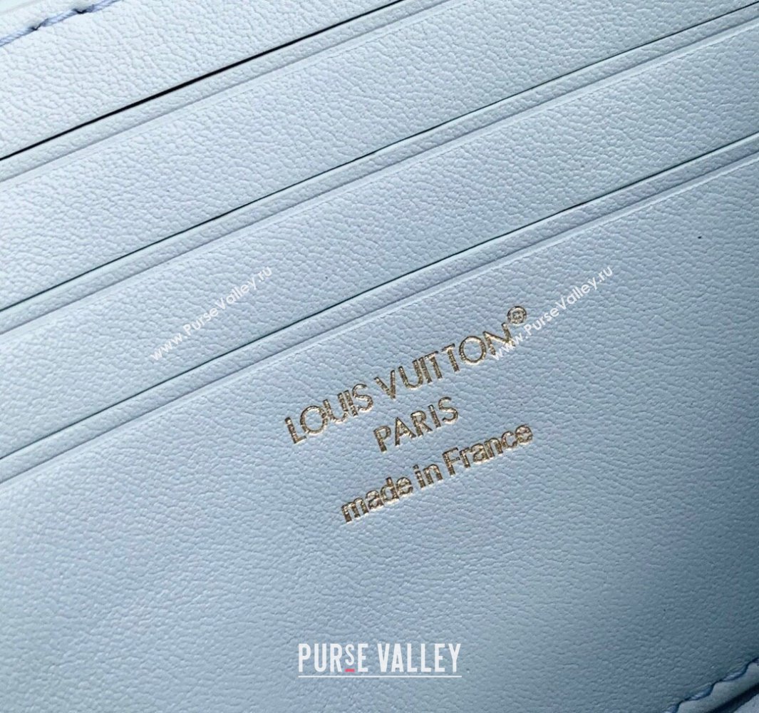 Louis Vuitton Wallet On Chain LV Bloom Mini Bag in Calf Leather M14547 Azure Blue 2025 (KI-250523095)