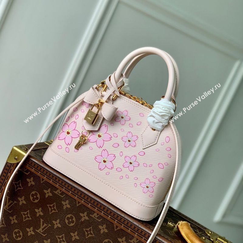 Louis Vuitton LV x TM Alma BB Bag in Pink Epi Leather with Cherry Blossom M13104 2025 (KI-250523005)