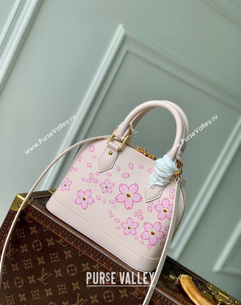 Louis Vuitton LV x TM Alma BB Bag in Pink Epi Leather with Cherry Blossom M13104 2025 (KI-250523005)
