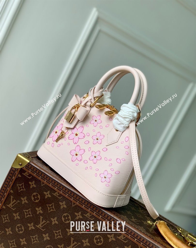 Louis Vuitton LV x TM Alma BB Bag in Pink Epi Leather with Cherry Blossom M13104 2025 (KI-250523005)