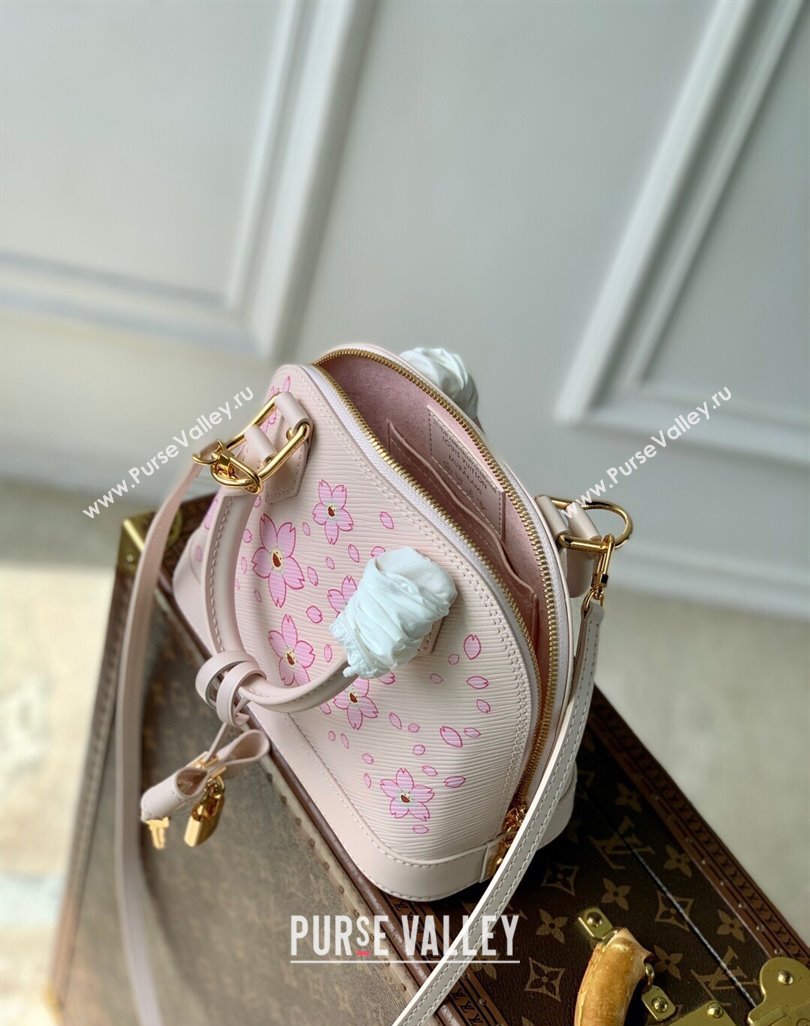 Louis Vuitton LV x TM Alma BB Bag in Pink Epi Leather with Cherry Blossom M13104 2025 (KI-250523005)