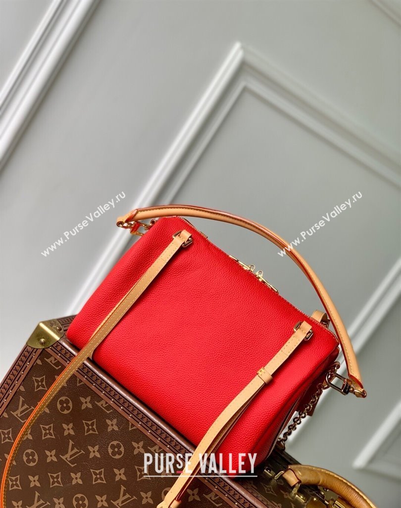 Louis Vuitton Keepall Soft Bag in Grianed Leather Red 2025 M13667 (KI-250523099)