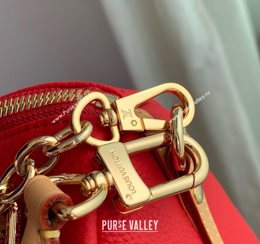 Louis Vuitton Keepall Soft Bag in Grianed Leather Red 2025 M13667 (KI-250523099)