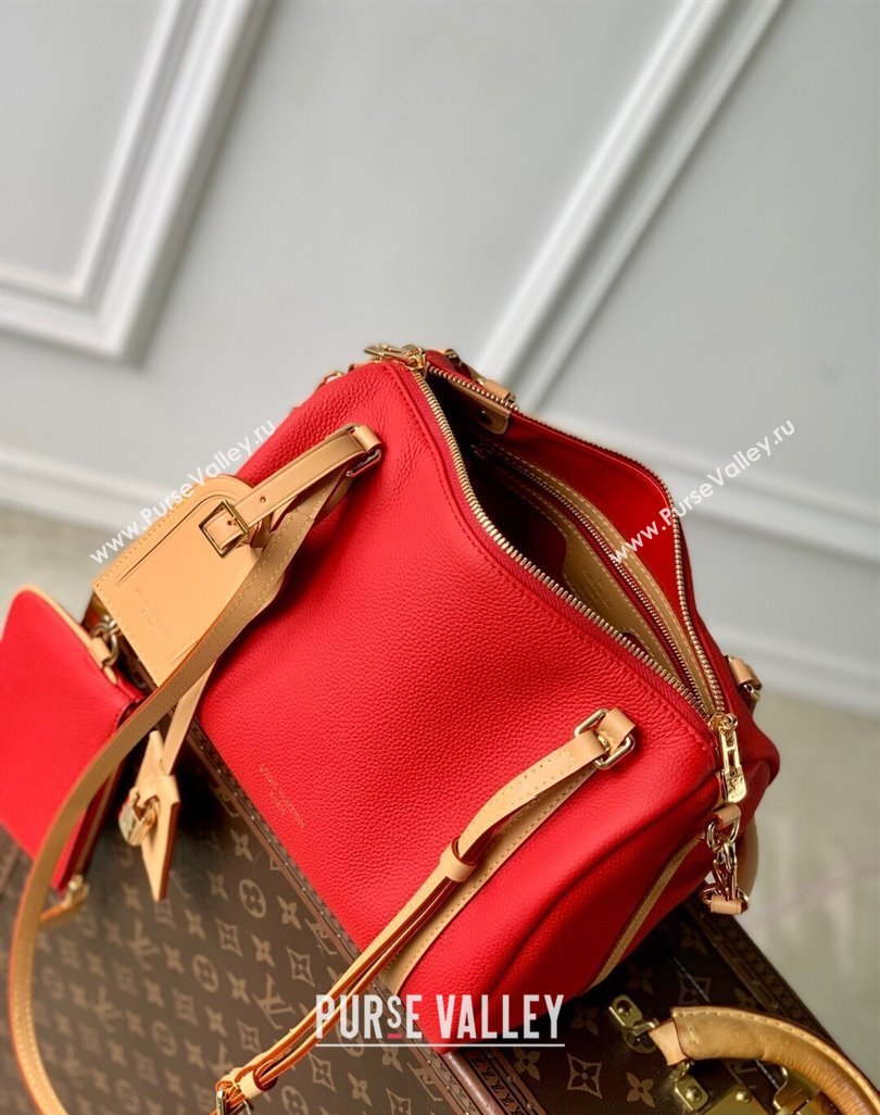 Louis Vuitton Keepall Soft Bag in Grianed Leather Red 2025 M13667 (KI-250523099)