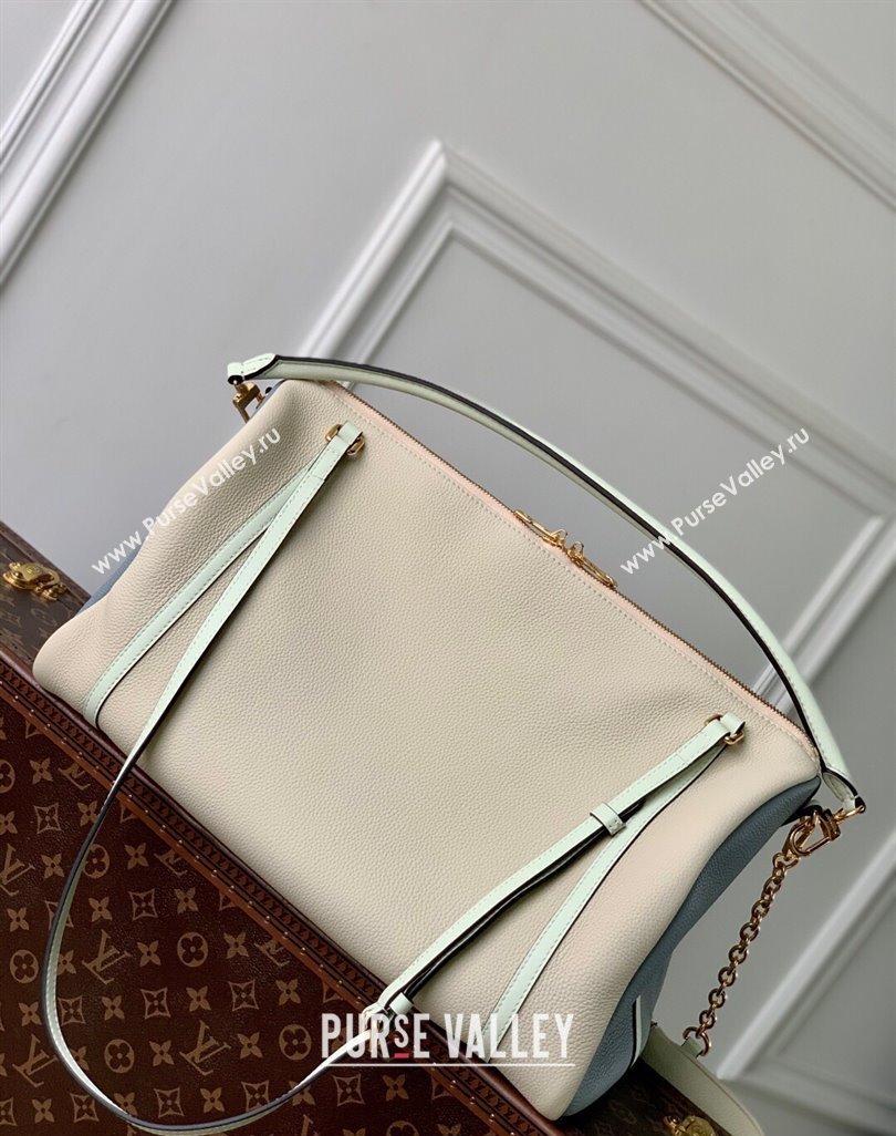 Louis Vuitton Large Keepall Soft Bag in Grained Leather White 2025 M13668 (KI-250523103)