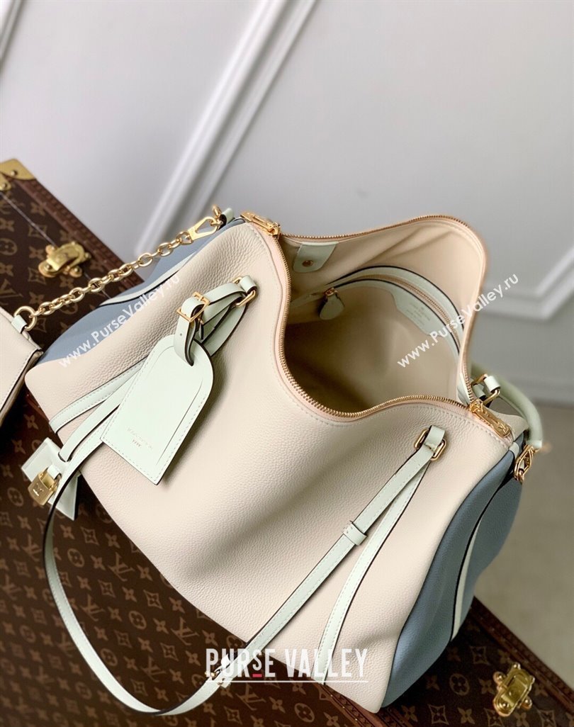Louis Vuitton Large Keepall Soft Bag in Grained Leather White 2025 M13668 (KI-250523103)