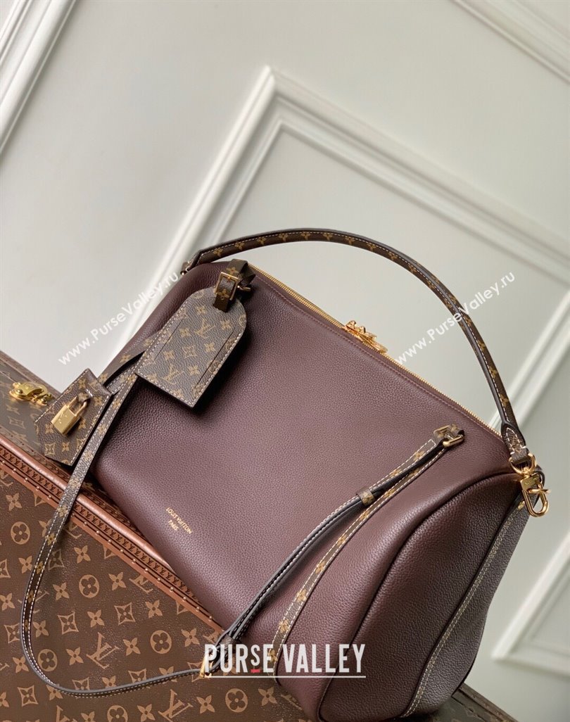 Louis Vuitton Large Keepall Soft Bag in Grained Leather Dark Burgundy 2025 M13668 (KI-250523104)