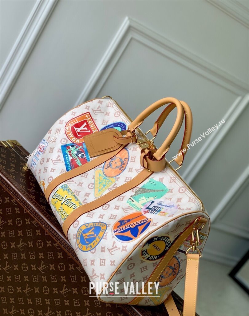 Louis Vuitton Keepall Bandouliere 45 Travel Bag in Monogram Dune Canvas 2025 M14736 (KI-250523036)
