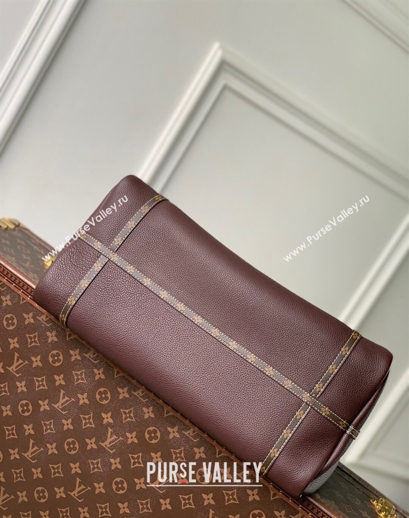 Louis Vuitton Large Keepall Soft Bag in Grained Leather Dark Burgundy 2025 M13668 (KI-250523104)