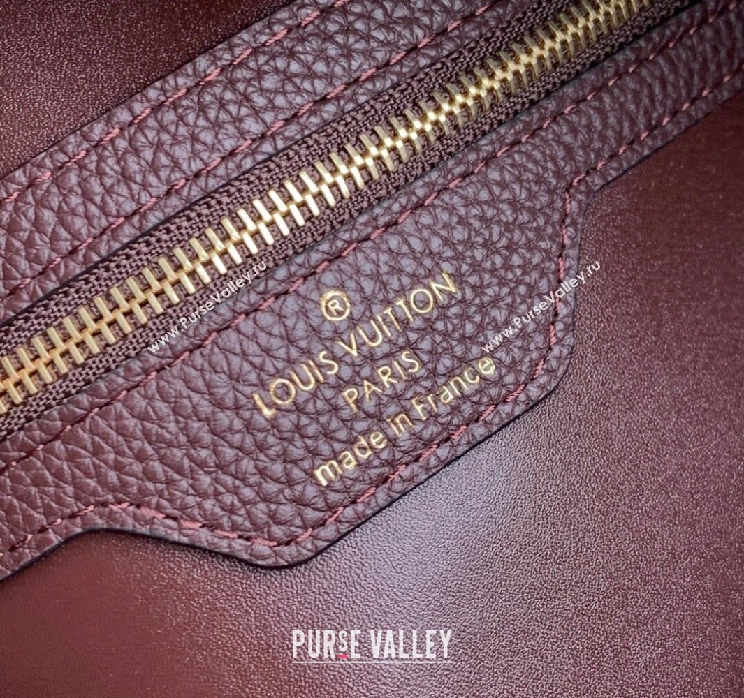 Louis Vuitton Large Keepall Soft Bag in Grained Leather Dark Burgundy 2025 M13668 (KI-250523104)