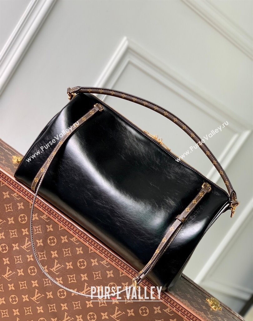 Louis Vuitton Large Keepall Soft Bag in Shiny Leather Black 2025 M13668 (KI-250523105)