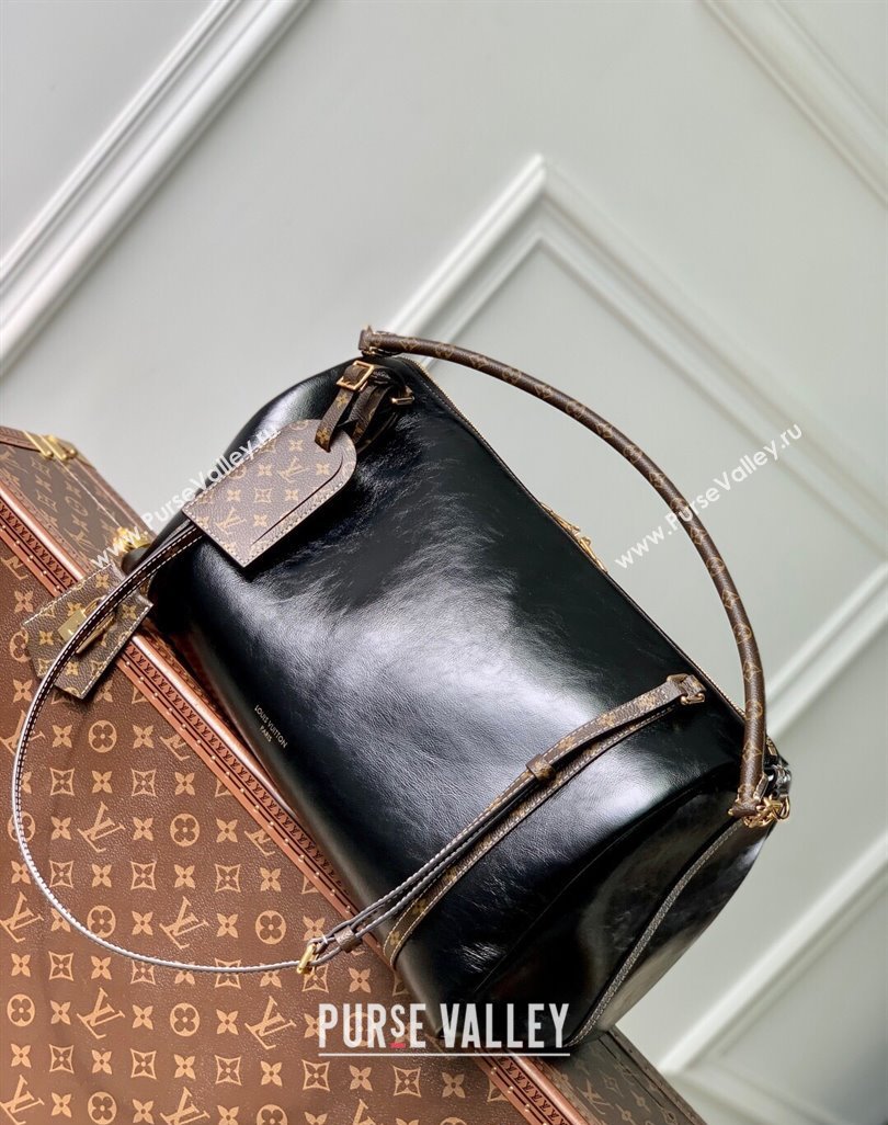 Louis Vuitton Large Keepall Soft Bag in Shiny Leather Black 2025 M13668 (KI-250523105)