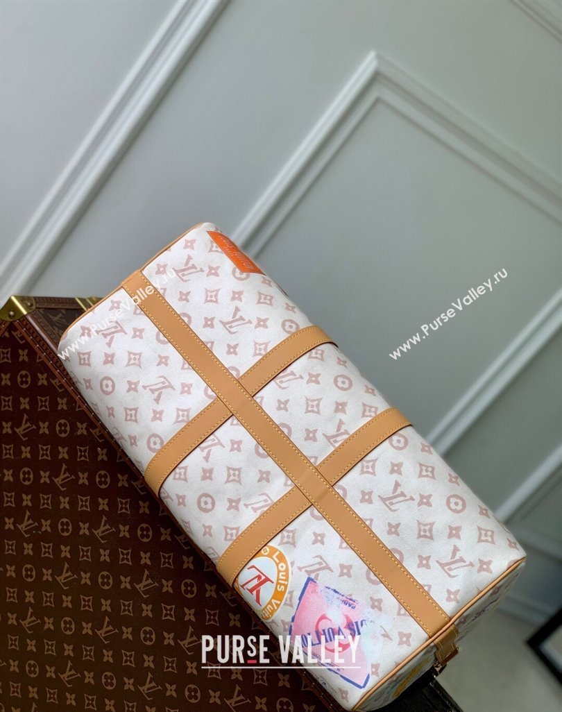 Louis Vuitton Keepall Bandouliere 45 Travel Bag in Monogram Dune Canvas 2025 M14736 (KI-250523036)