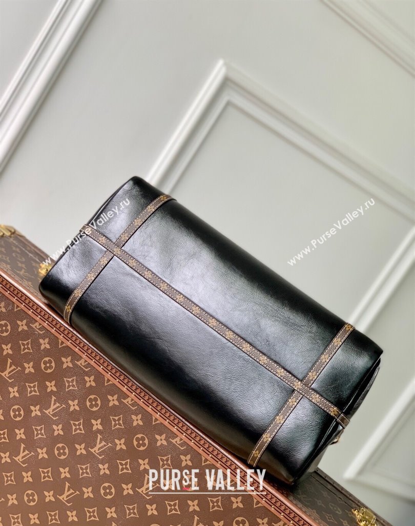 Louis Vuitton Large Keepall Soft Bag in Shiny Leather Black 2025 M13668 (KI-250523105)