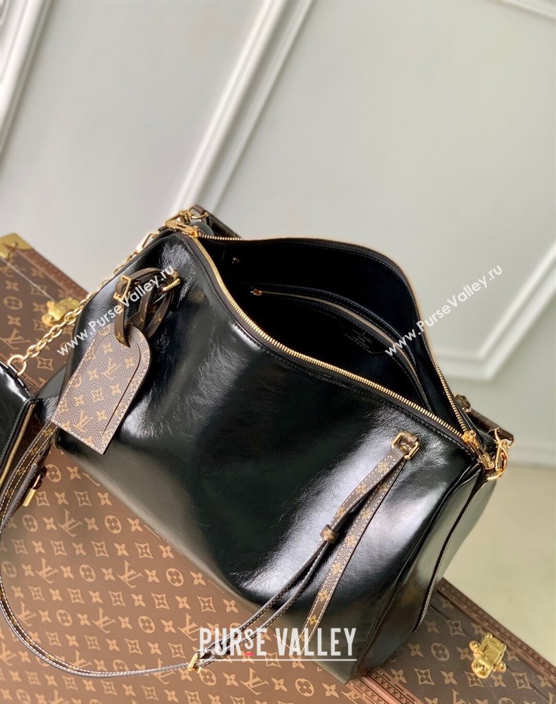 Louis Vuitton Large Keepall Soft Bag in Shiny Leather Black 2025 M13668 (KI-250523105)