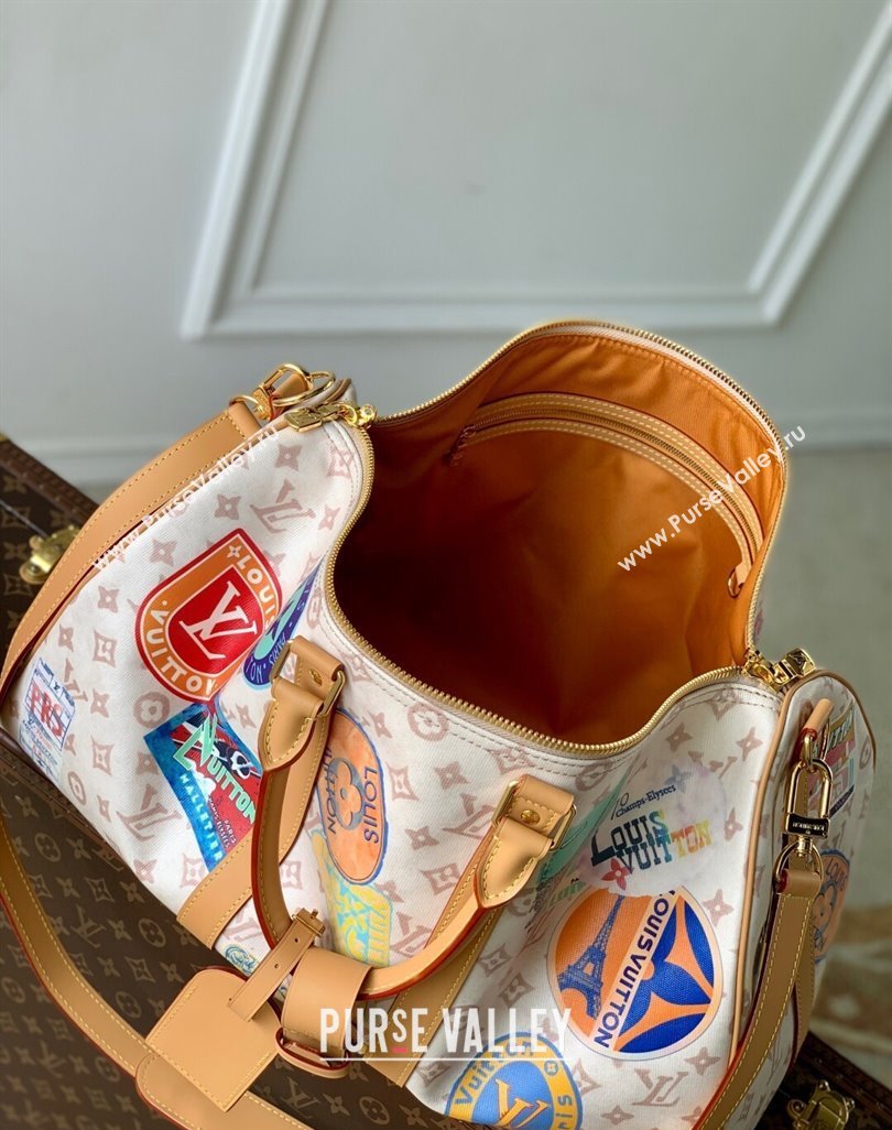 Louis Vuitton Keepall Bandouliere 45 Travel Bag in Monogram Dune Canvas 2025 M14736 (KI-250523036)