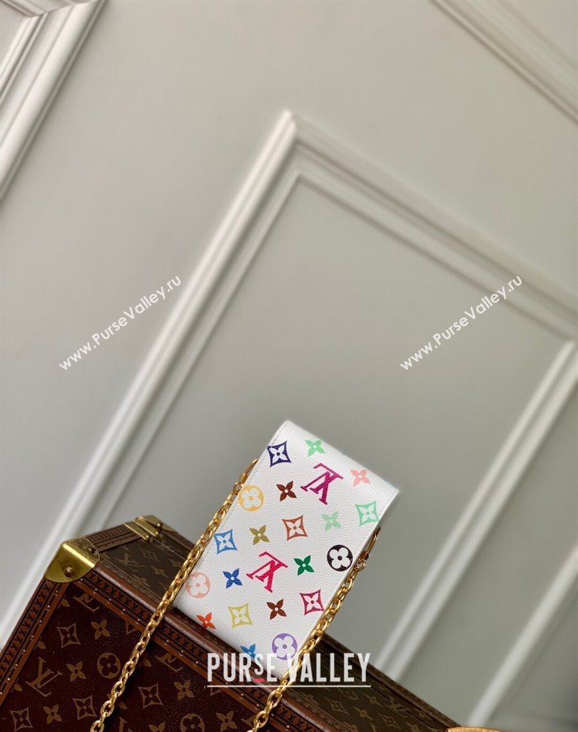 Louis Vuitton LV x TM Phone Pouch Metis in Multicolored Monogram Canvas White 2025 M14098 (KI-250523016)