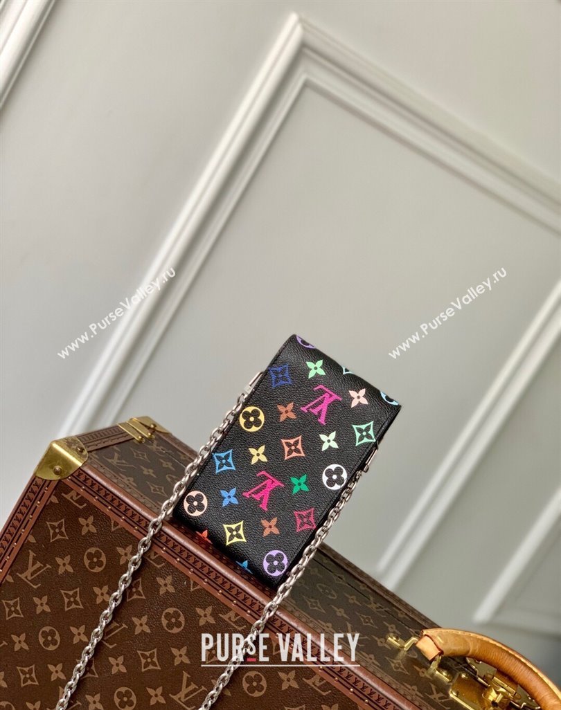 Louis Vuitton LV x TM Phone Pouch Metis in Multicolored Monogram Canvas Black 2025 M14098 (KI-250523017)